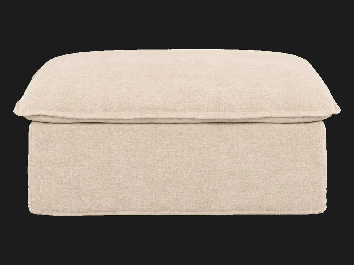 Neva Storage Ottoman — Performance Woven Chenille Desert