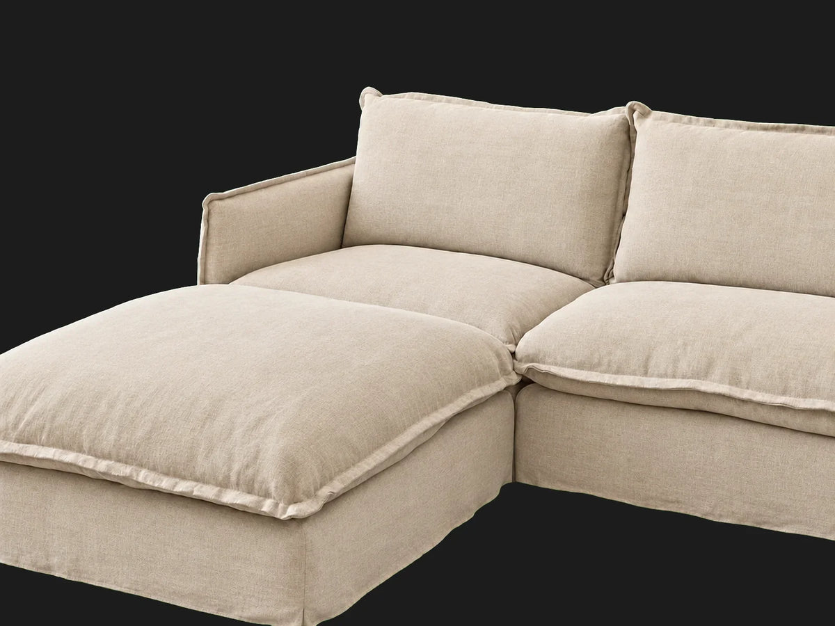Neva U-Shape Sectional — upholstery and cushion detail