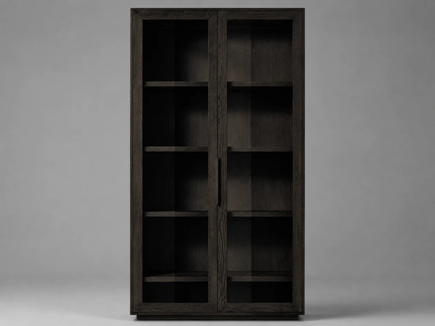 oak-glass-display-cabinet-1 #Wood Finish_Black Oak