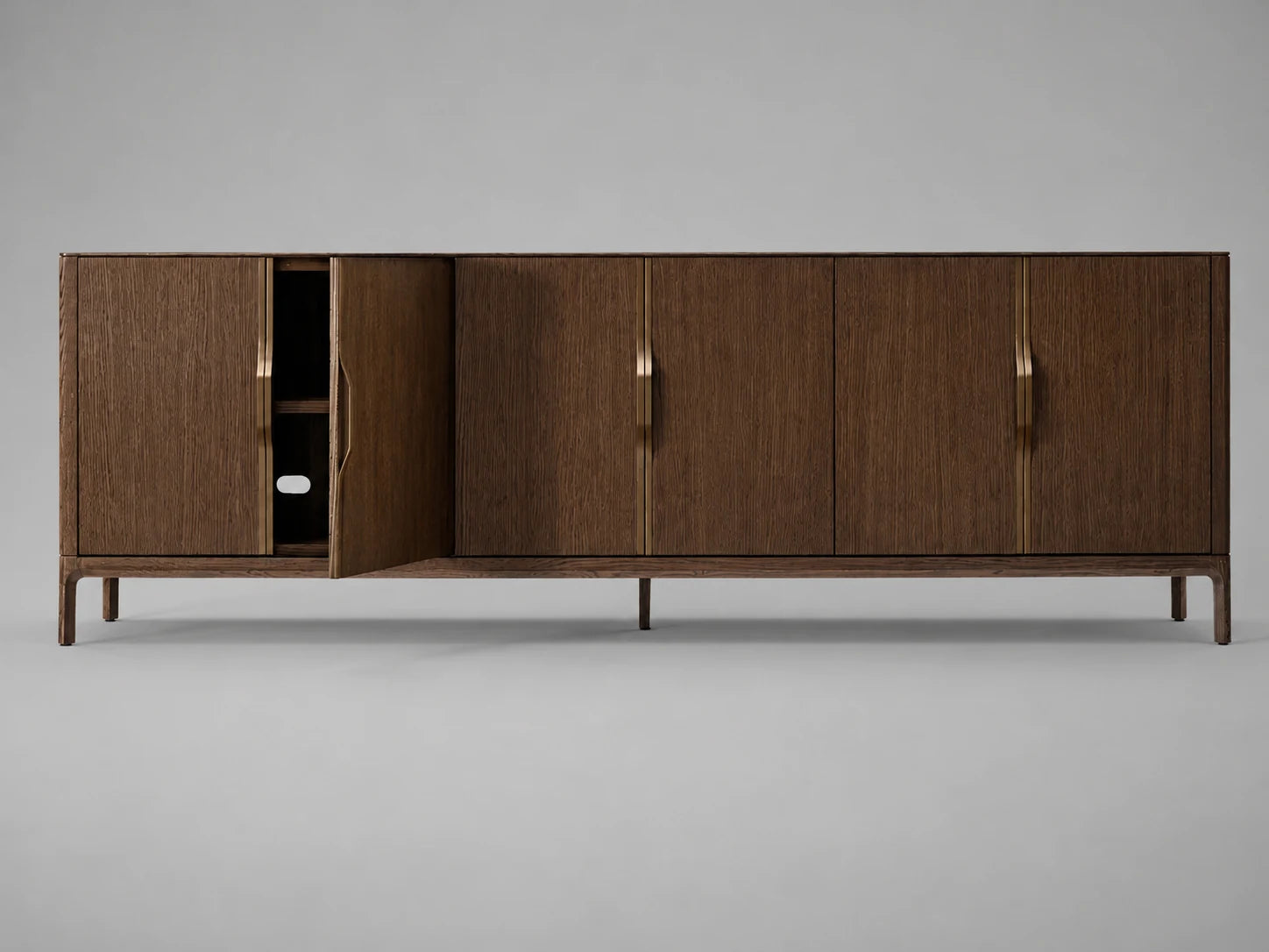 6-Door Oak Sideboard II, detail view