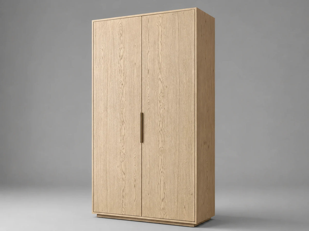 Oak Storage Cabinet I, 45-degree view