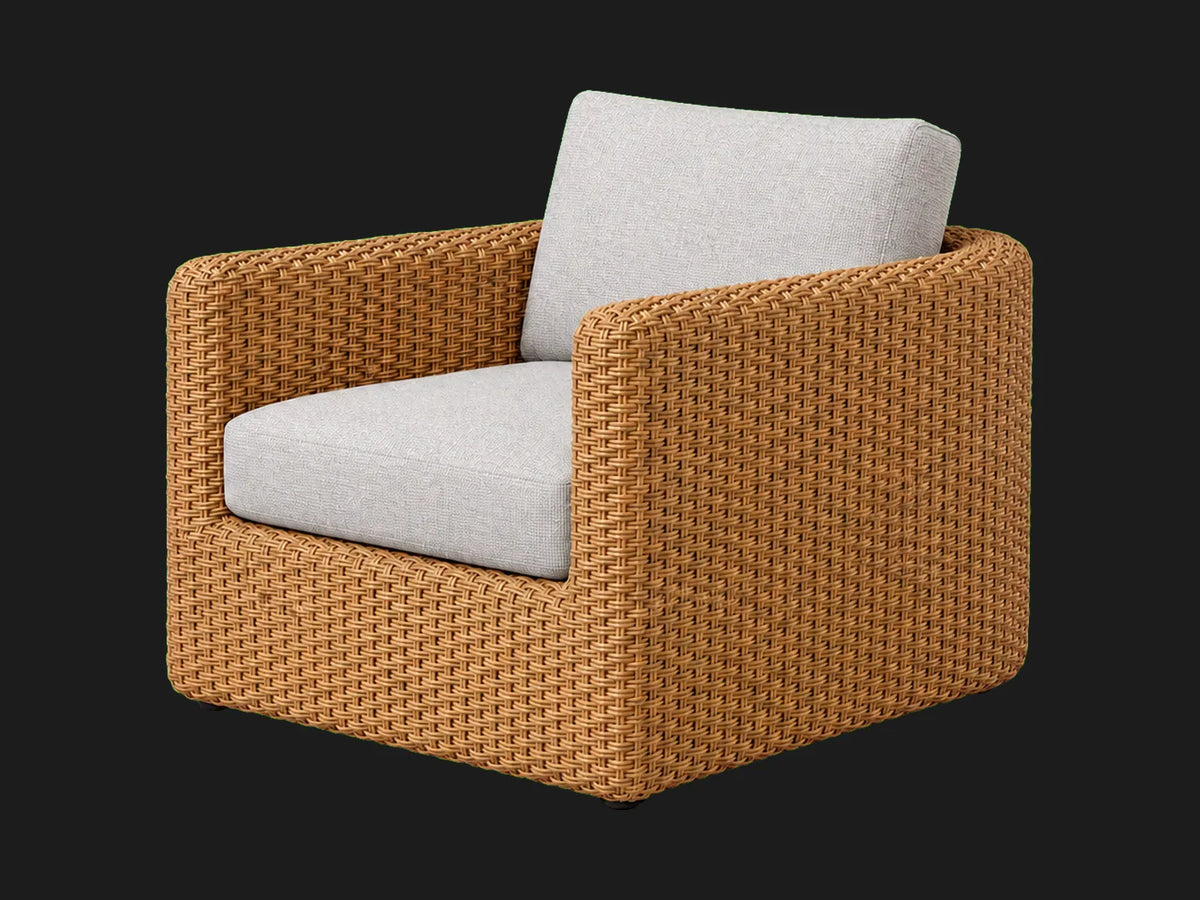 outdoor-lounge-chair-woven-rattan-frame-performance-fabric #Fabric & Color_Heritage Belgian Linen Agate