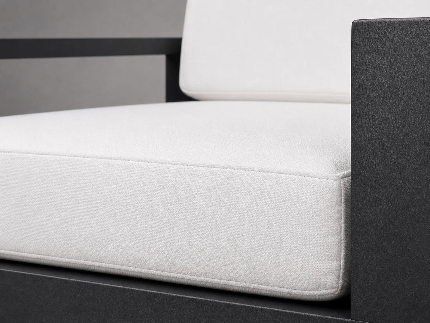 Outdoor Lounge Chair, Black Aluminum Frame, Performance Fabric - Material detail