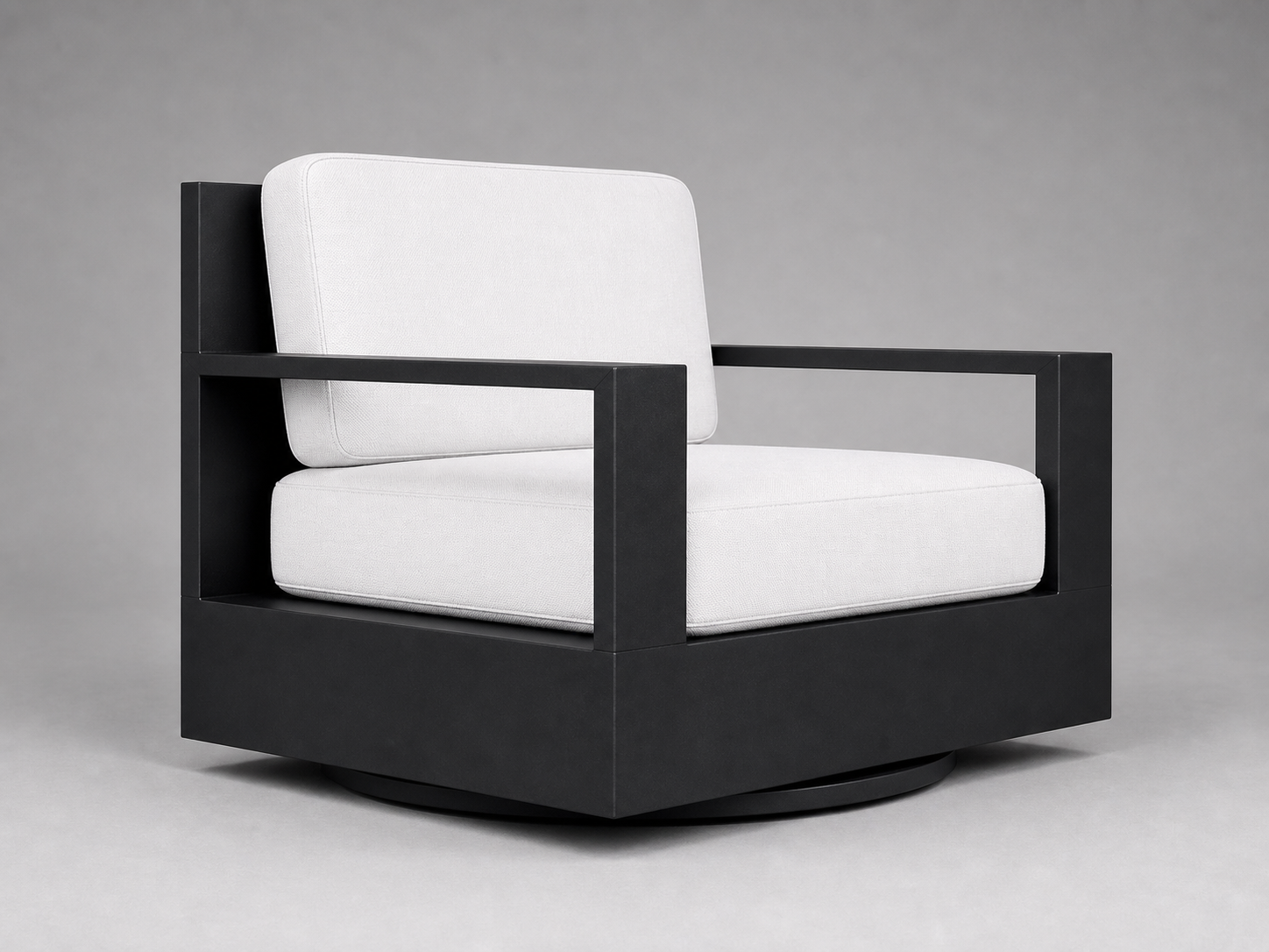 Outdoor Swivel Chair, Aluminum Frame, Performance Fabric