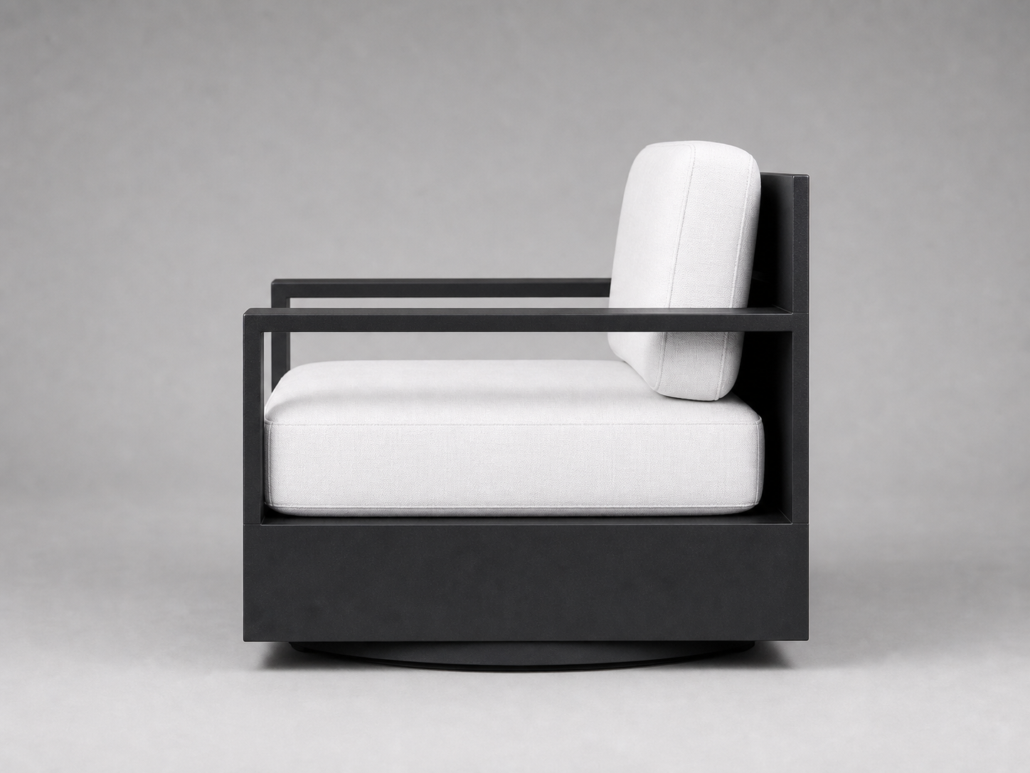 Outdoor Swivel Chair, Aluminum Frame, Performance Fabric