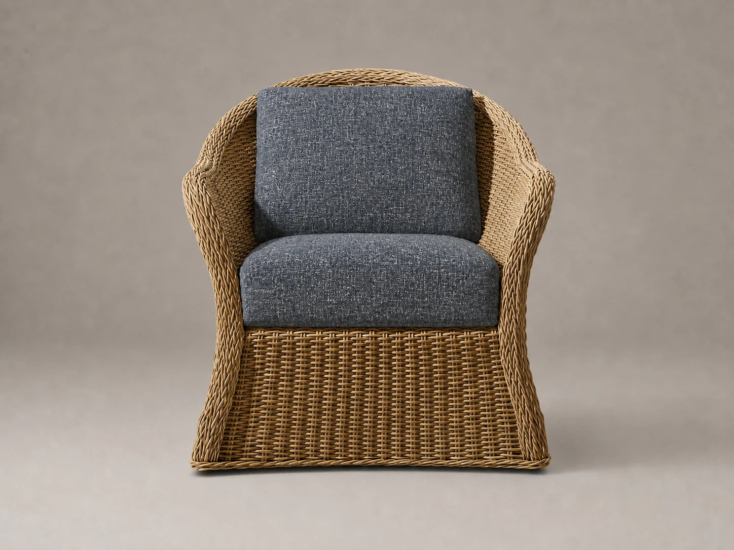 outdoor-swivel-chair-woven-frame-performance-fabric #Fabric & Color_Heritage Belgian Linen Lake
