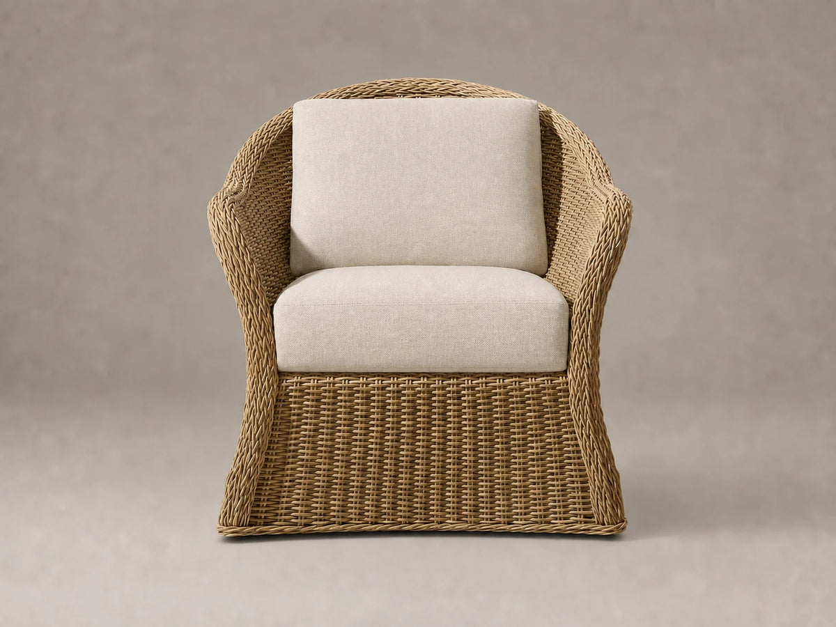 outdoor-swivel-chair-woven-frame-performance-fabric #Fabric & Color_Performance Linen Weave Beige