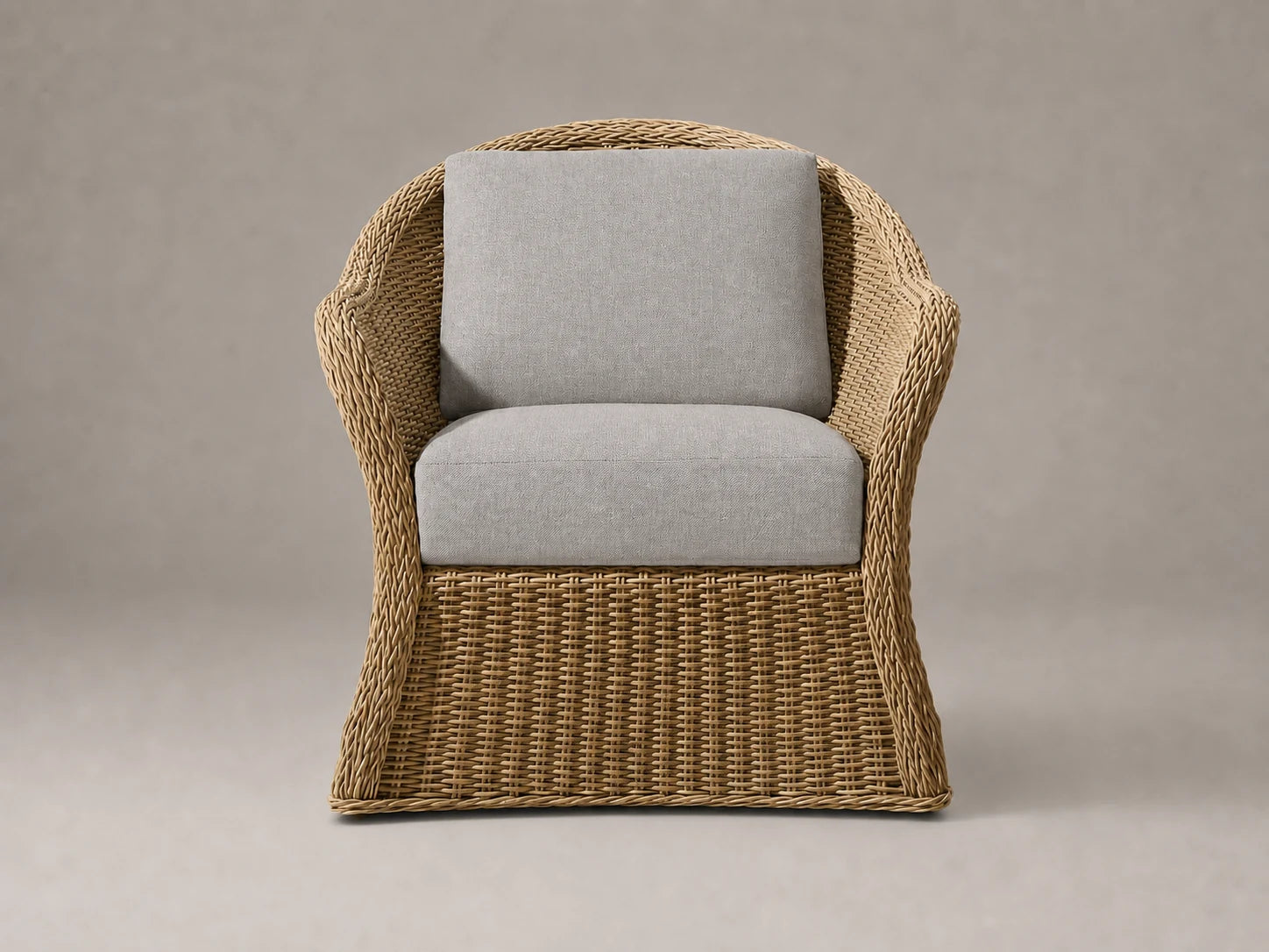 outdoor-swivel-chair-woven-frame-performance-fabric #Fabric & Color_Performance Linen Weave Cloud