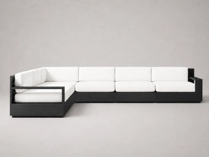 Outdoor Modular L-Sectional Sofa, Aluminum Frame, Performance Fabric
