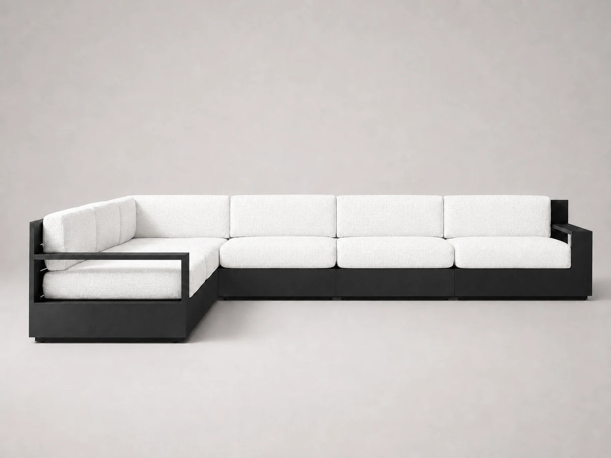 outdoor-modular-l-sectional-sofa-aluminum-frame-performance-fabric #Fabric & Color_Performance Woven Chenille Lace