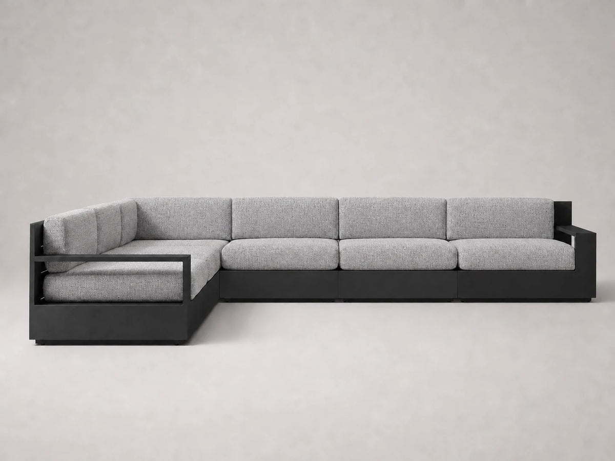 outdoor-modular-l-sectional-sofa-aluminum-frame-performance-fabric #Fabric & Color_Performance Woven Chenille Steel