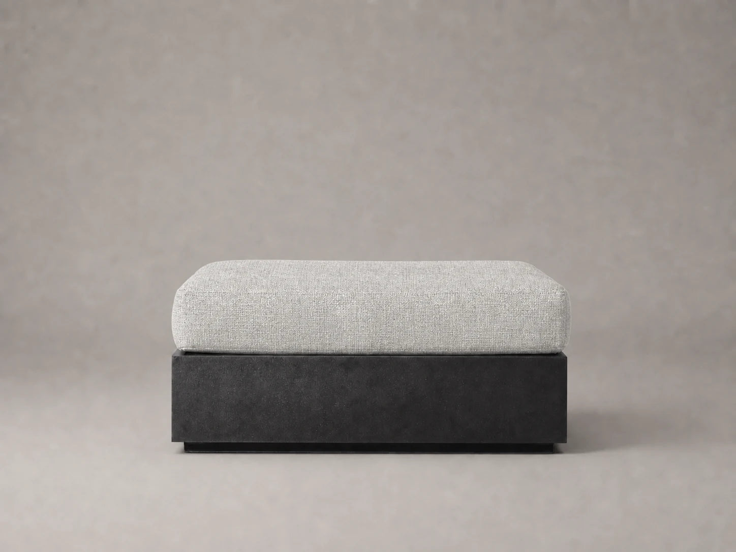 outdoor-ottoman-aluminum-frame-performance-fabric #Fabric & Color_Heritage Belgian Linen Agate
