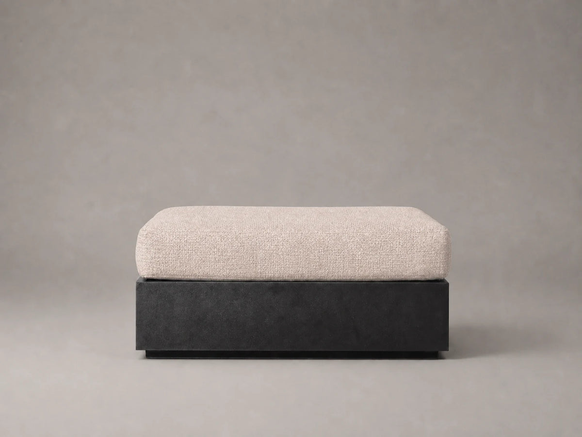 outdoor-ottoman-aluminum-frame-performance-fabric #Fabric & Color_Heritage Belgian Linen Petal