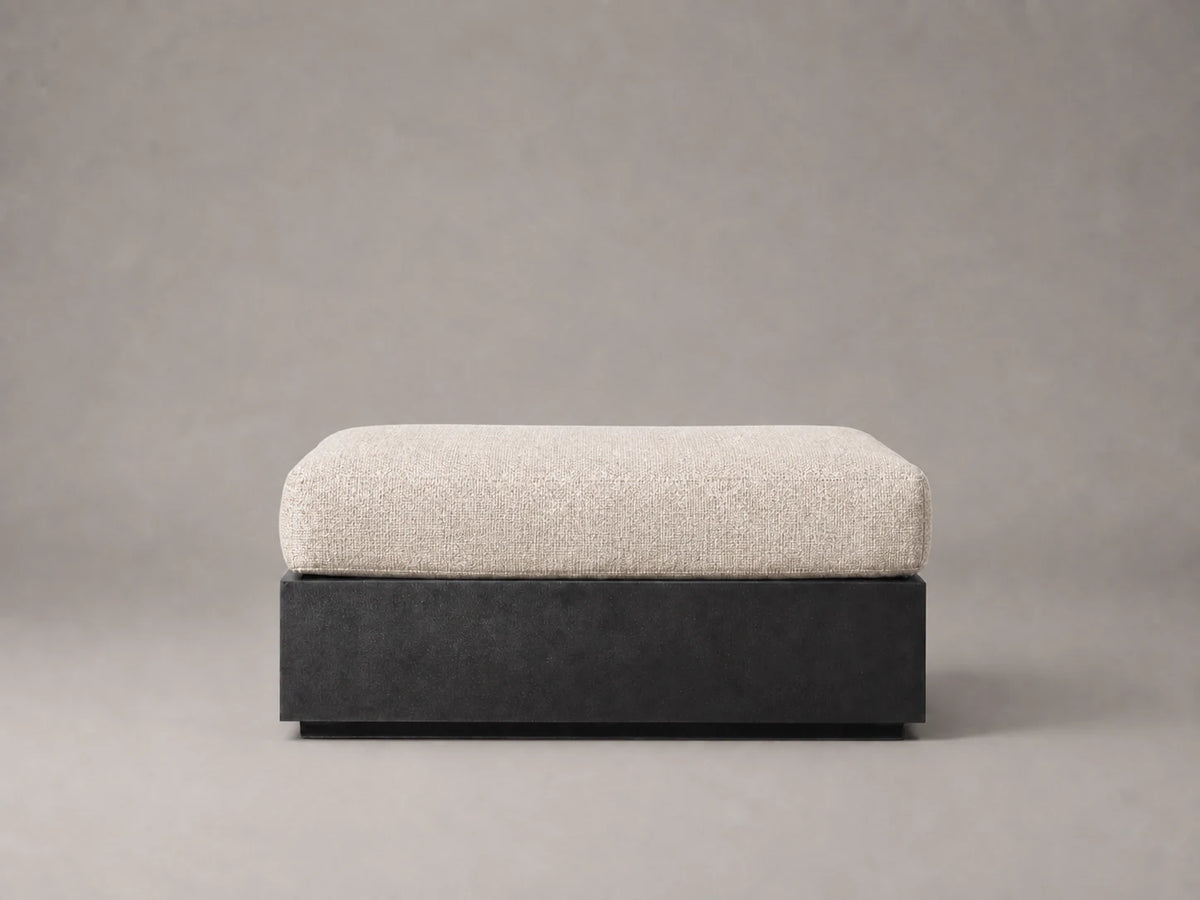 outdoor-ottoman-aluminum-frame-performance-fabric #Fabric & Color_Performance Woven Chenille Desert