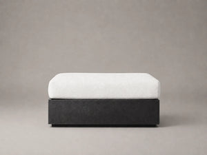 Outdoor Ottoman, Aluminum Frame, Performance Fabric