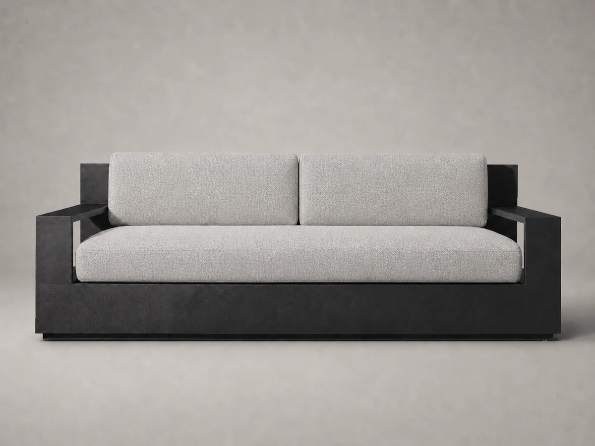 outdoor-two-seat-sofa-aluminum-frame-performance-fabric #Fabric & Color_Heritage Belgian Linen Agate
