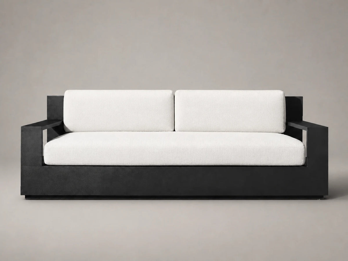 outdoor-two-seat-sofa-aluminum-frame-performance-fabric #Fabric & Color_Heritage Belgian Linen Egret