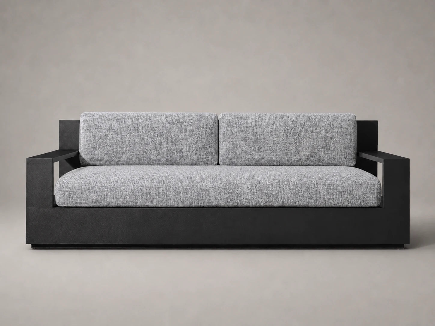 outdoor-two-seat-sofa-aluminum-frame-performance-fabric #Fabric & Color_Performance Woven Chenille Steel