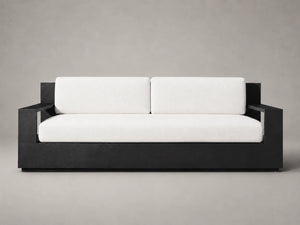 Outdoor Two-Seat Sofa, Aluminum Frame, Performance Fabric