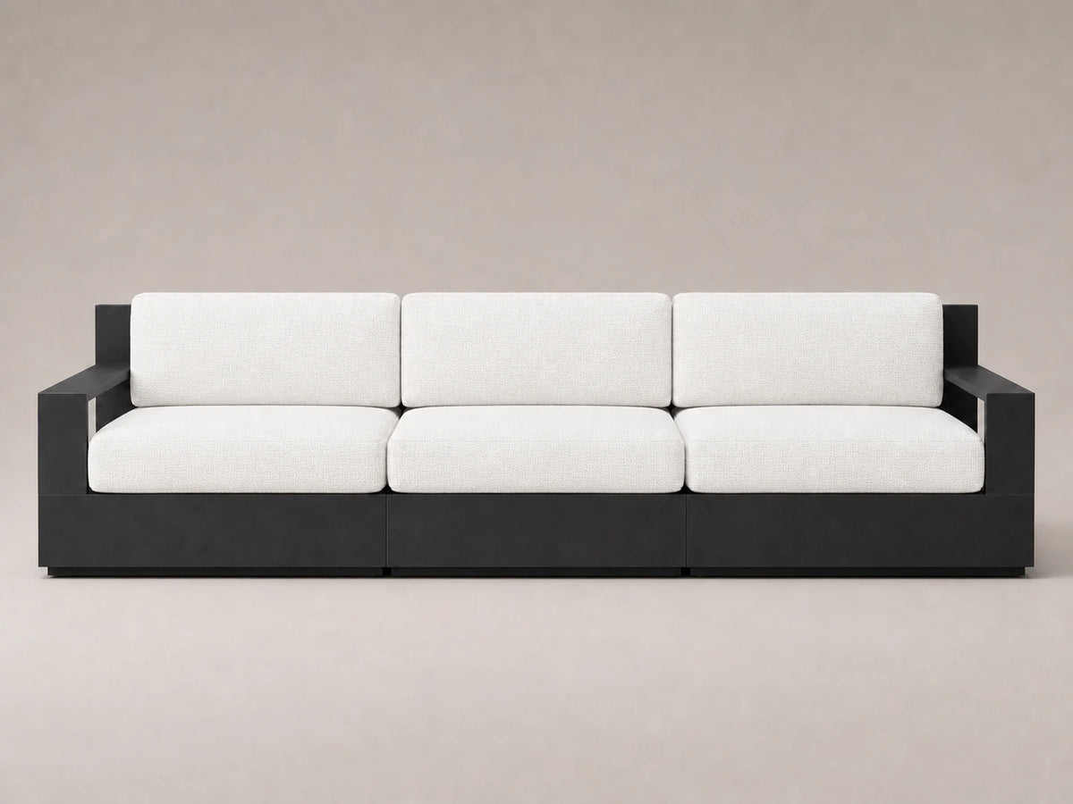outdoor-modular-three-seat-sofa-aluminum-frame-performance-fabric #Fabric & Color_Performance Woven Chenille Lace