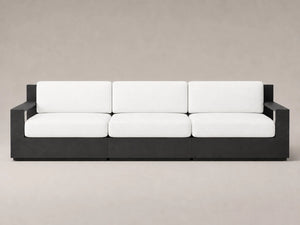 Outdoor Modular Three-Seat Sofa, Aluminum Frame, Performance Fabric