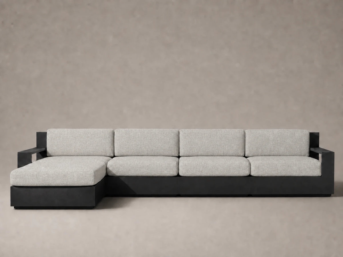 outdoor-modular-chaise-sofa-aluminum-frame-performance-fabric #Fabric & Color_Heritage Belgian Linen Agate