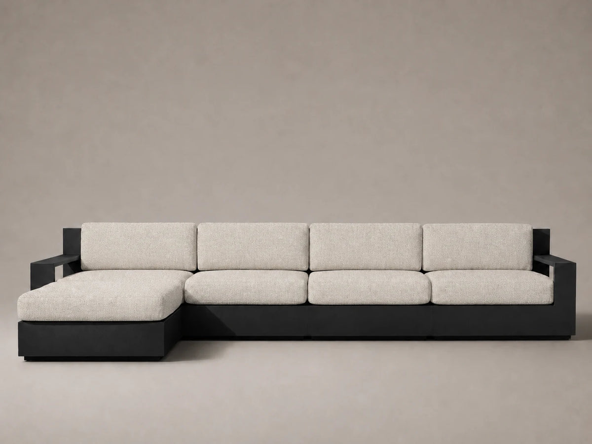 outdoor-modular-chaise-sofa-aluminum-frame-performance-fabric #Fabric & Color_Heritage Belgian Linen Alder