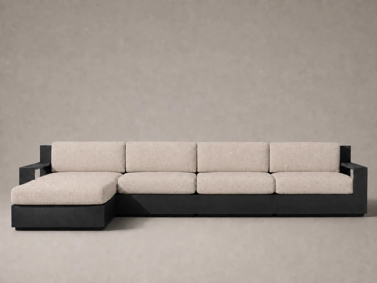 outdoor-modular-chaise-sofa-aluminum-frame-performance-fabric #Fabric & Color_Heritage Belgian Linen Petal