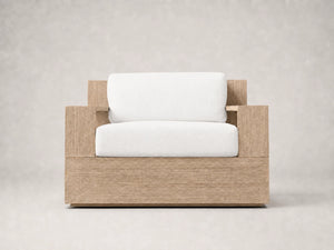 Outdoor Lounge Chair, Teak Frame, Performance Fabric