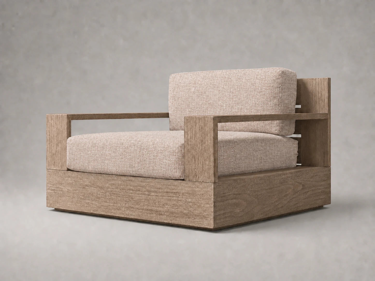 outdoor-swivel-chair-teak-frame-performance-fabric #Fabric & Color_Heritage Belgian Linen Petal
