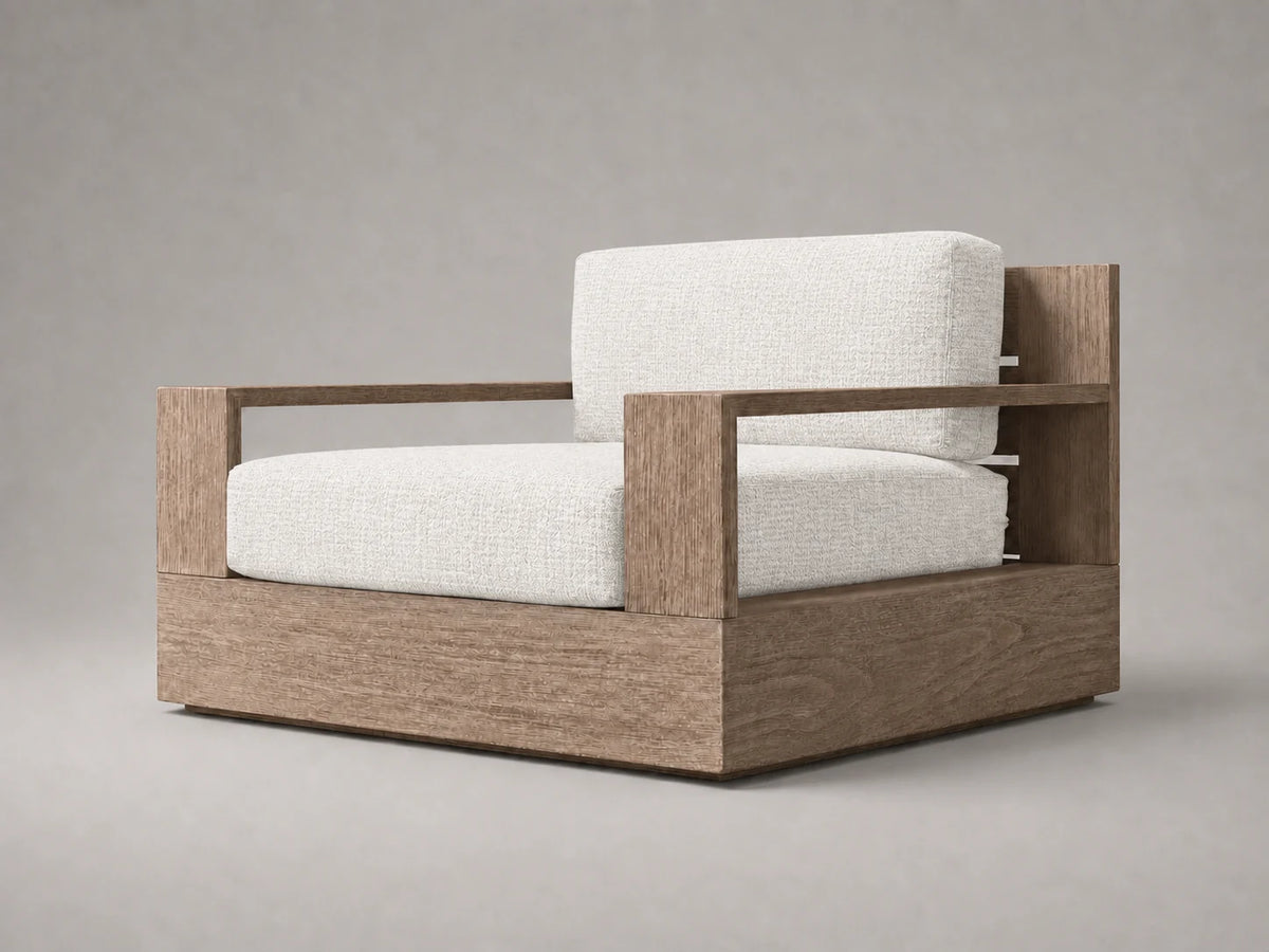 outdoor-swivel-chair-teak-frame-performance-fabric #Fabric & Color_Performance Woven Chenille Lace