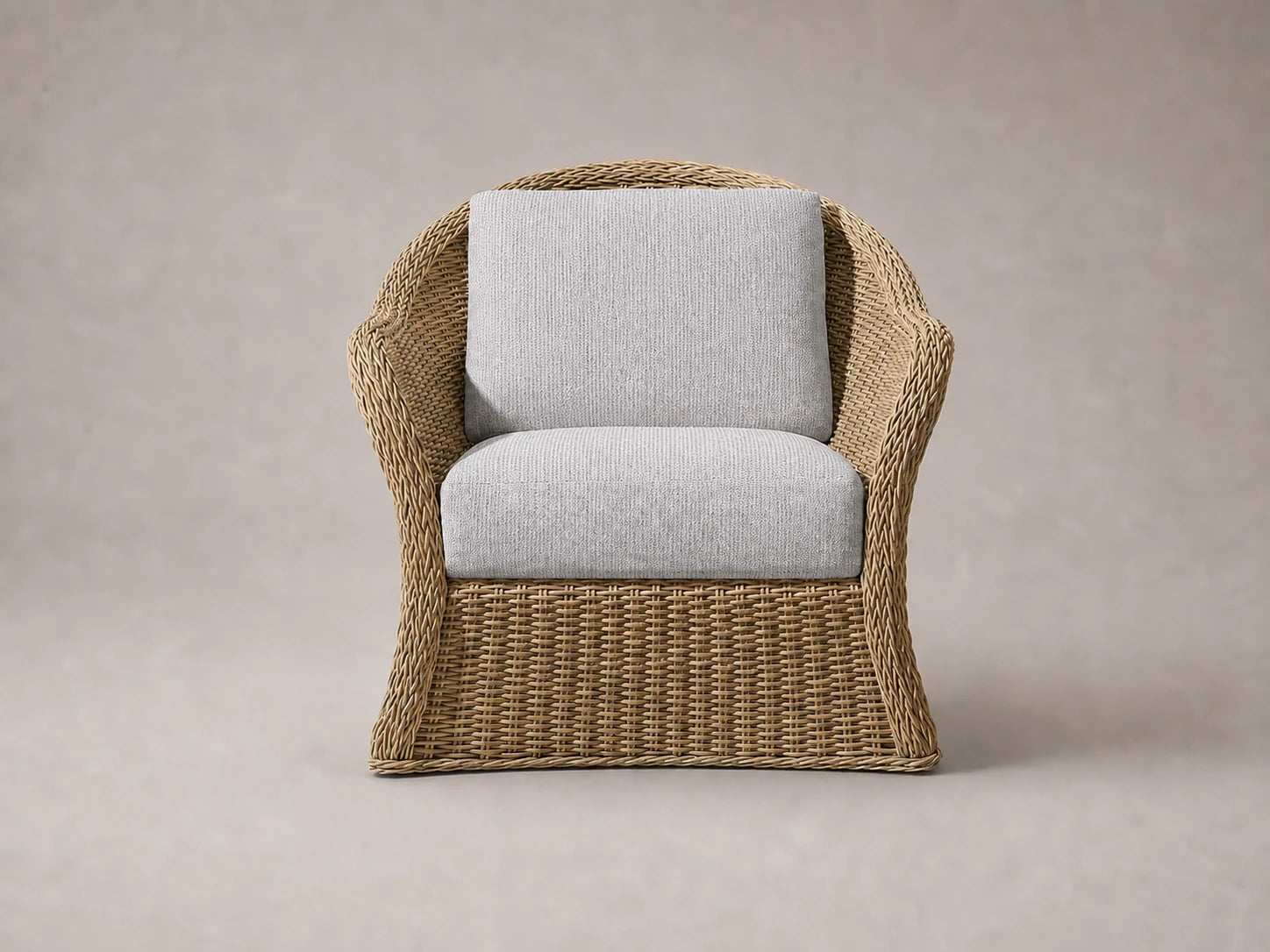 outdoor-lounge-chair-wicker-frame-performance-fabric #Fabric & Color_Performance Woven Chenille Rain