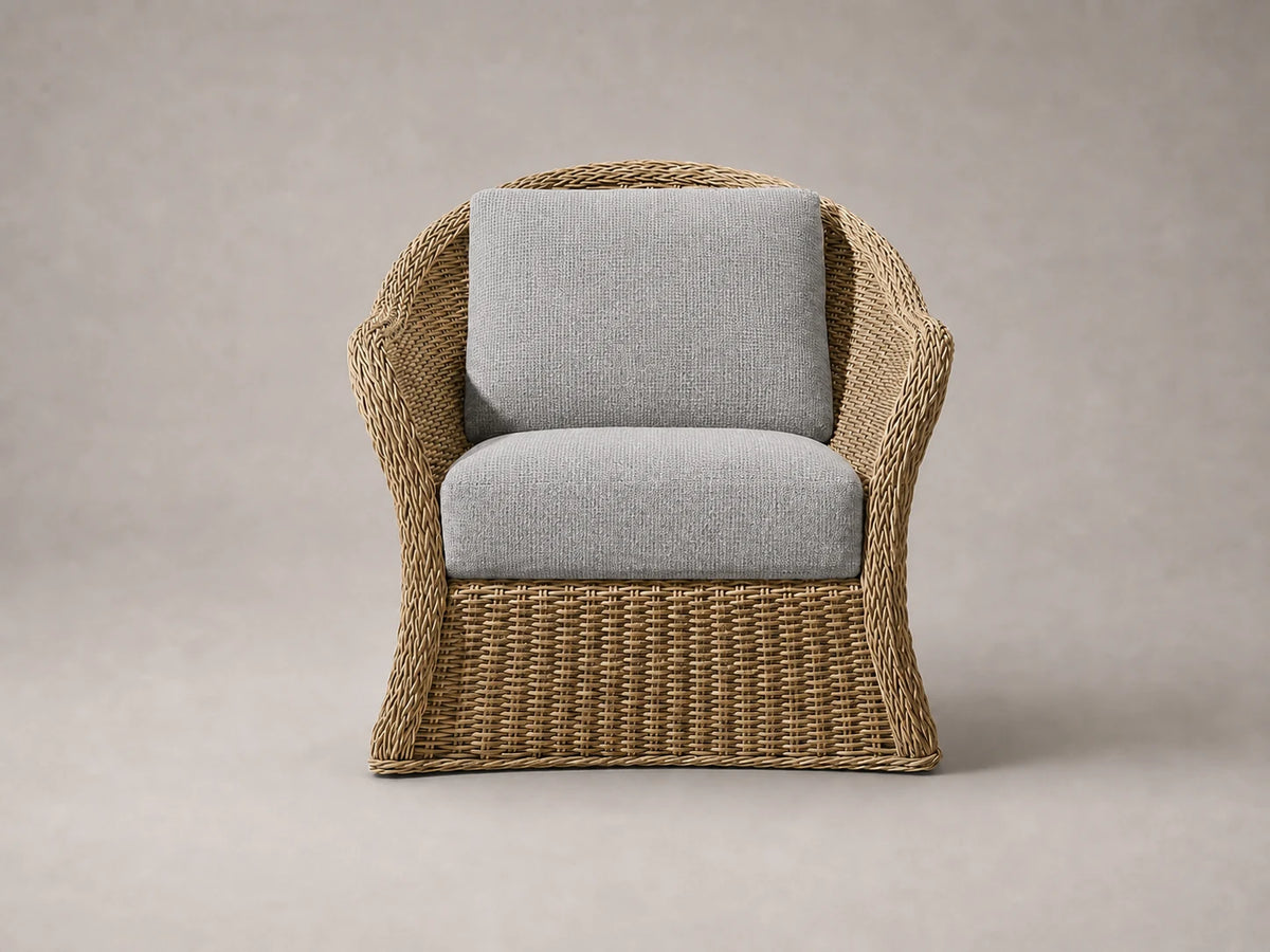outdoor-lounge-chair-wicker-frame-performance-fabric #Fabric & Color_Performance Woven Chenille Steel
