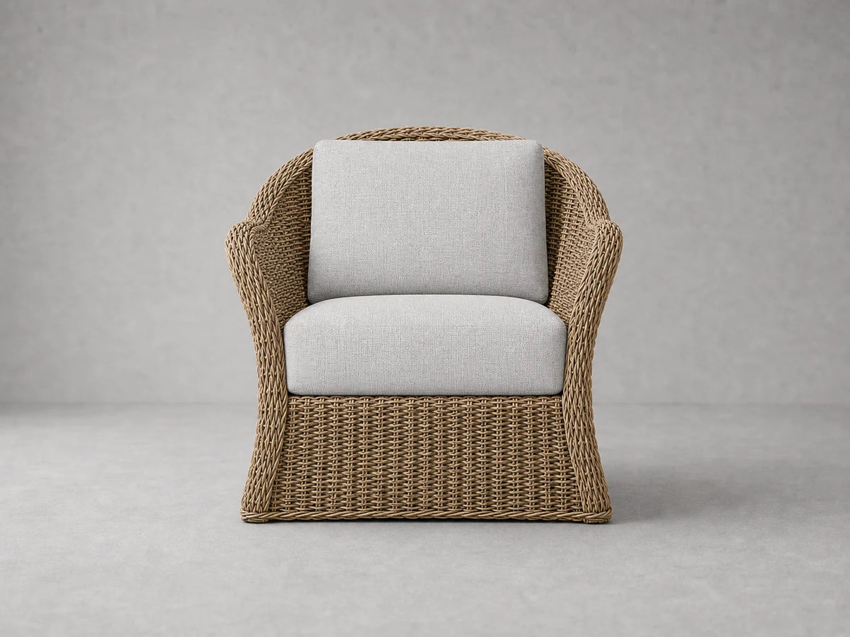 outdoor-lounge-chair-wicker-frame-performance-fabric #Fabric & Color_Performance Linen Weave Cloud