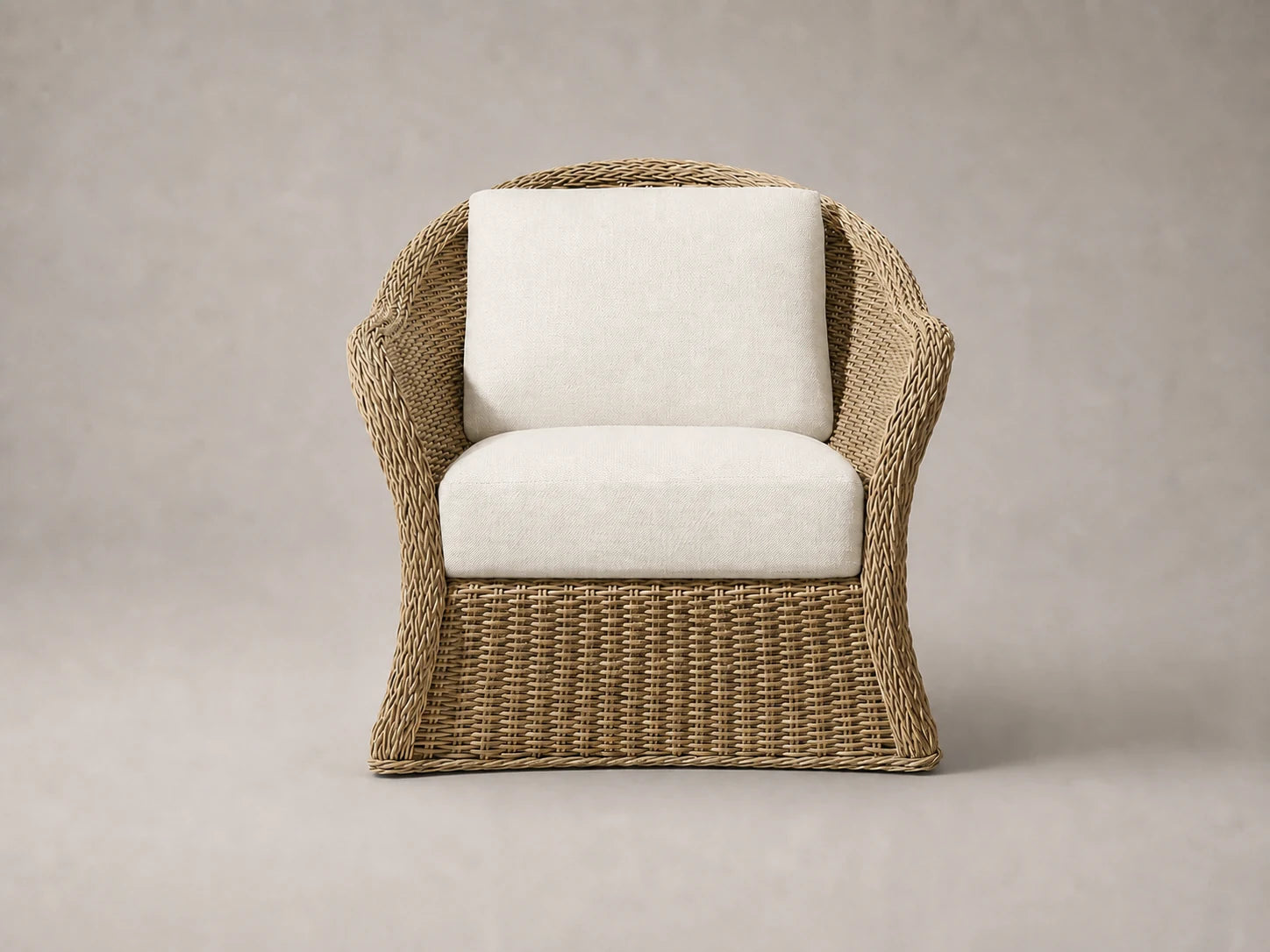 outdoor-lounge-chair-wicker-frame-performance-fabric #Fabric & Color_Performance Linen Weave Flour