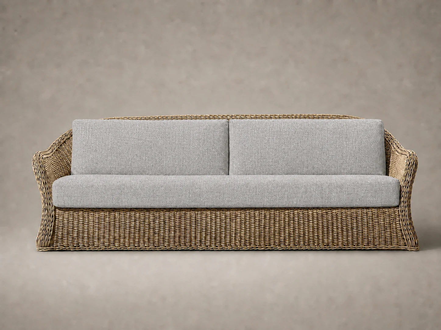 outdoor-sofa-wicker-frame-performance-fabric #Fabric & Color_Performance Woven Chenille Steel
