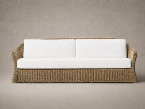 Outdoor Sofa, Wicker Frame, Performance Fabric