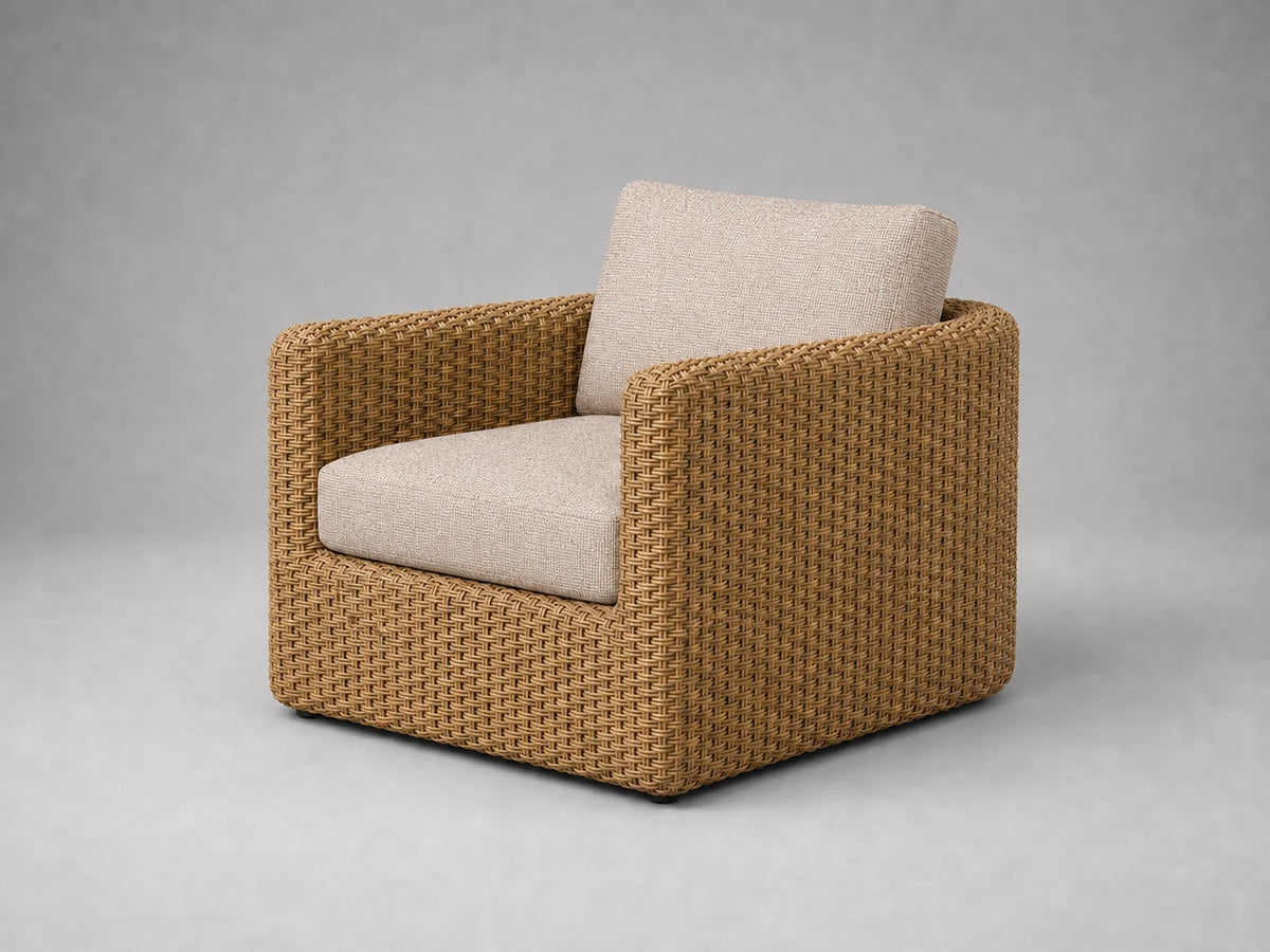 outdoor-lounge-chair-woven-rattan-frame-performance-fabric #Fabric & Color_Heritage Belgian Linen Petal