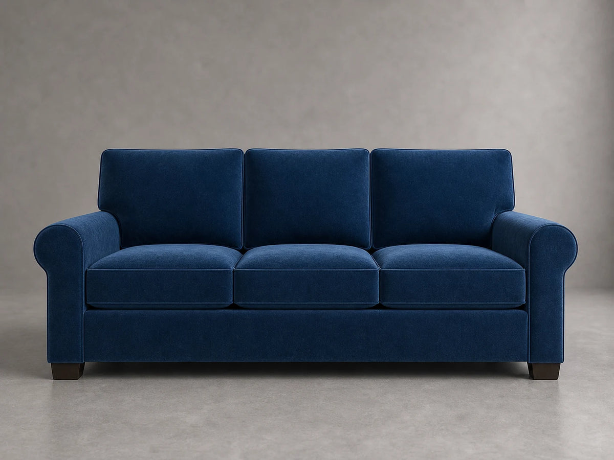 sofa5 in Performance Velvet Sapphire - front #Fabric & Color_Performance Velvet Sapphire