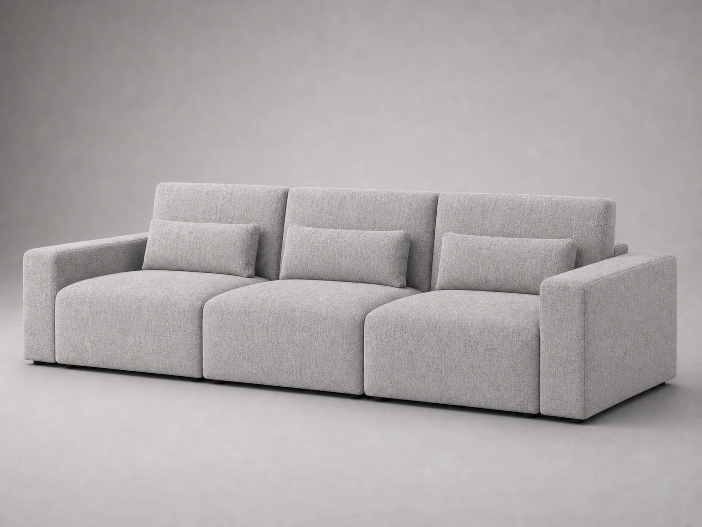 E215560729 sofa 45 right view in Italian Brushed Wool Moon