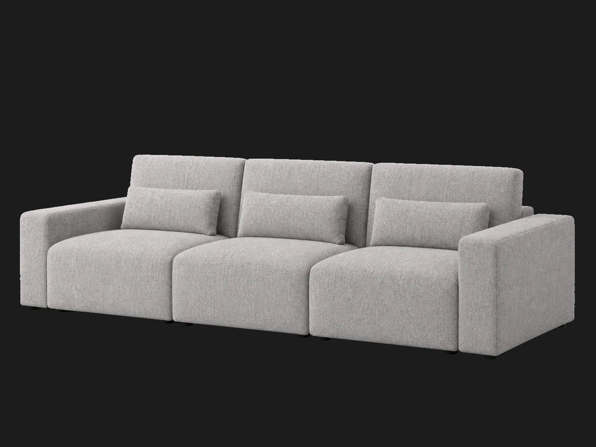 E215560729 sofa 45 right view in Italian Brushed Wool Moon