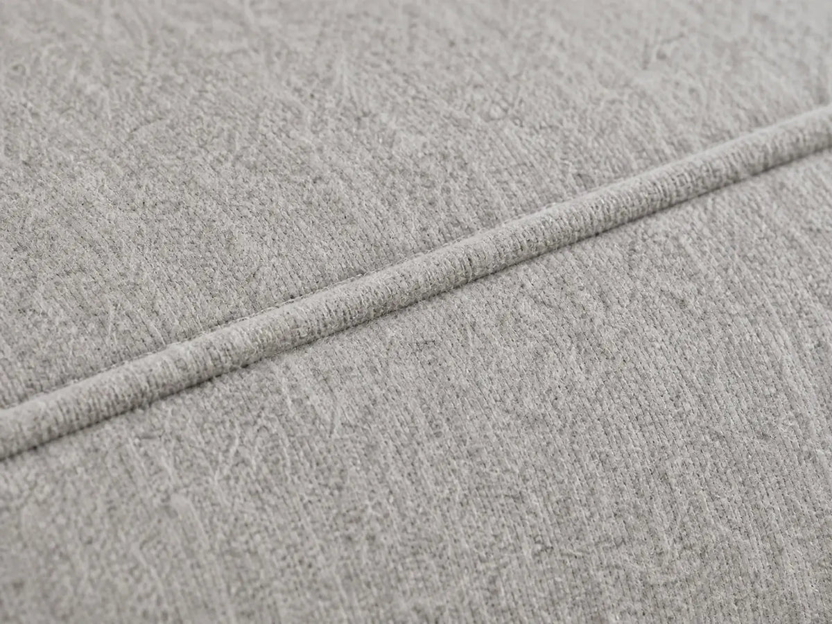 E215560729 sofa detail seam piping view in Italian Brushed Wool Moon