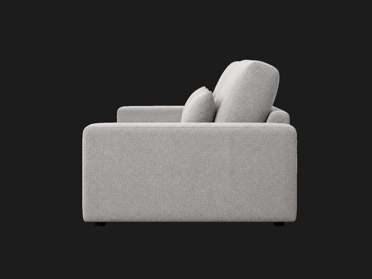 E215560729 sofa side view in Italian Brushed Wool Moon