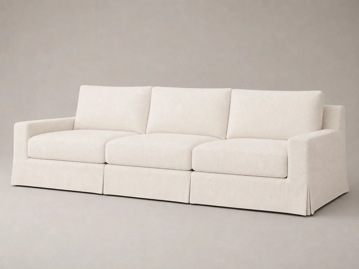 FRANK-RHR-019 sofa 45 left view in Italian Brushed Wool Vanilla