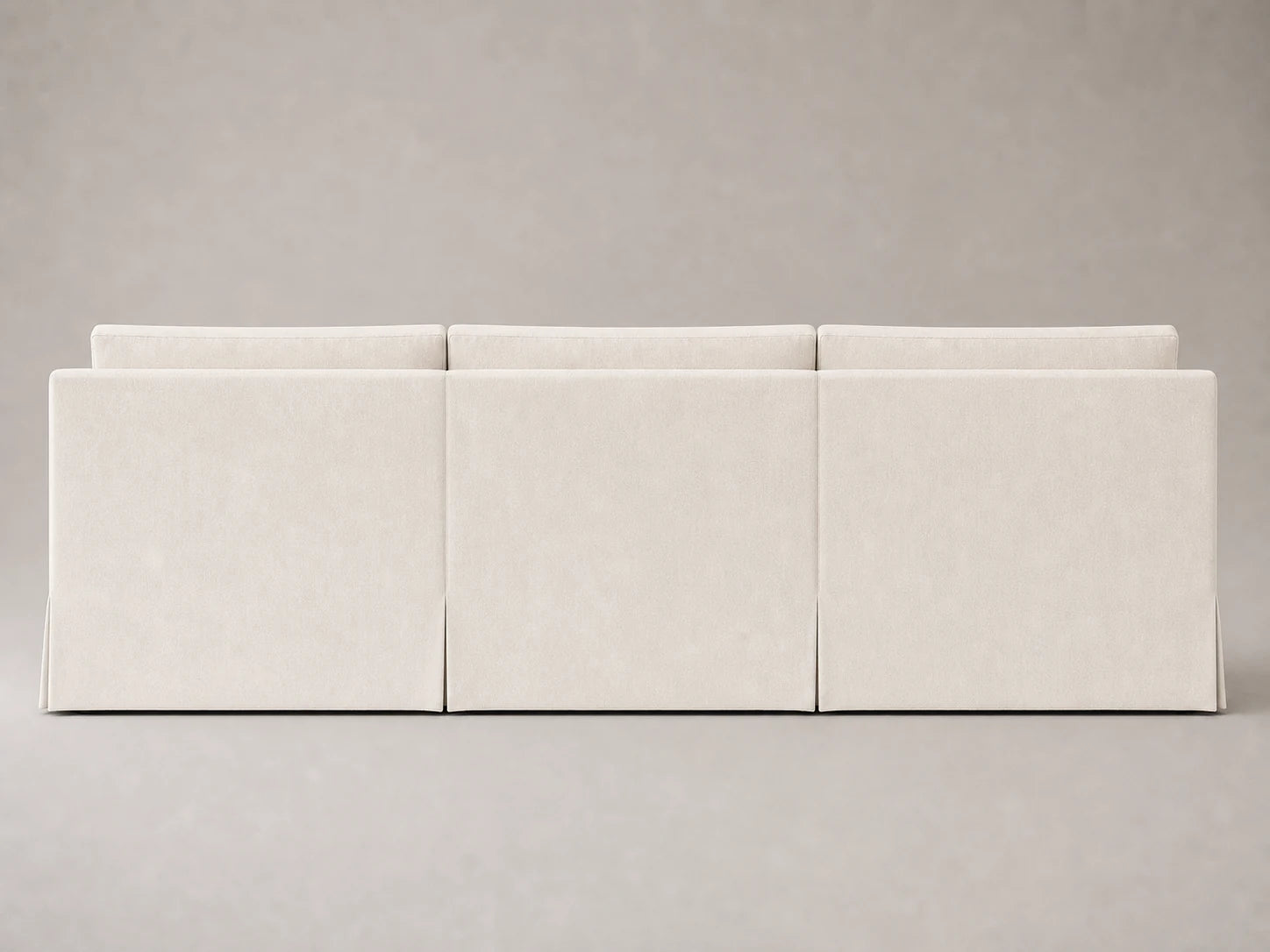 FRANK-RHR-019 sofa back view in Italian Brushed Wool Vanilla