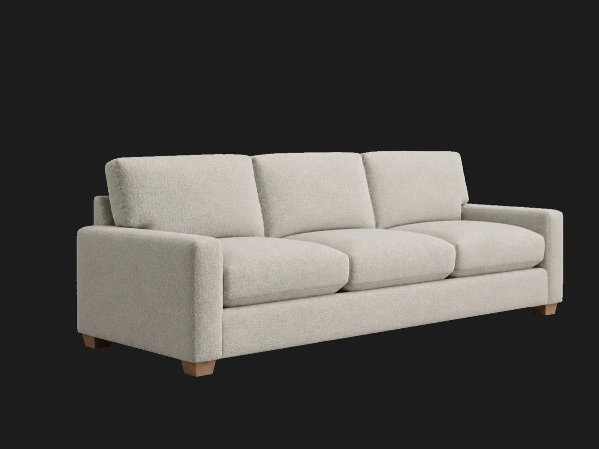 SOFA-MODULAR-SLIPCOVER in Italian Brushed Wool Moon - 45 degree left view
