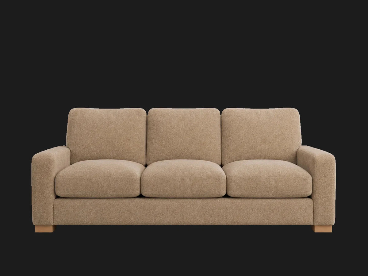 SOFA-MODULAR-SLIPCOVER in Mohair Almond - front #Fabric & Color_Mohair Almond