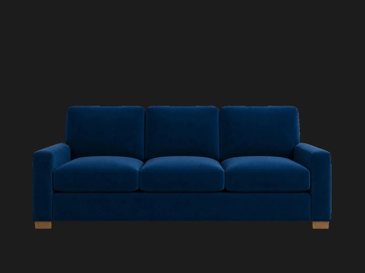SOFA-MODULAR-SLIPCOVER in Performance Velvet Sapphire - front #Fabric & Color_Performance Velvet Sapphire