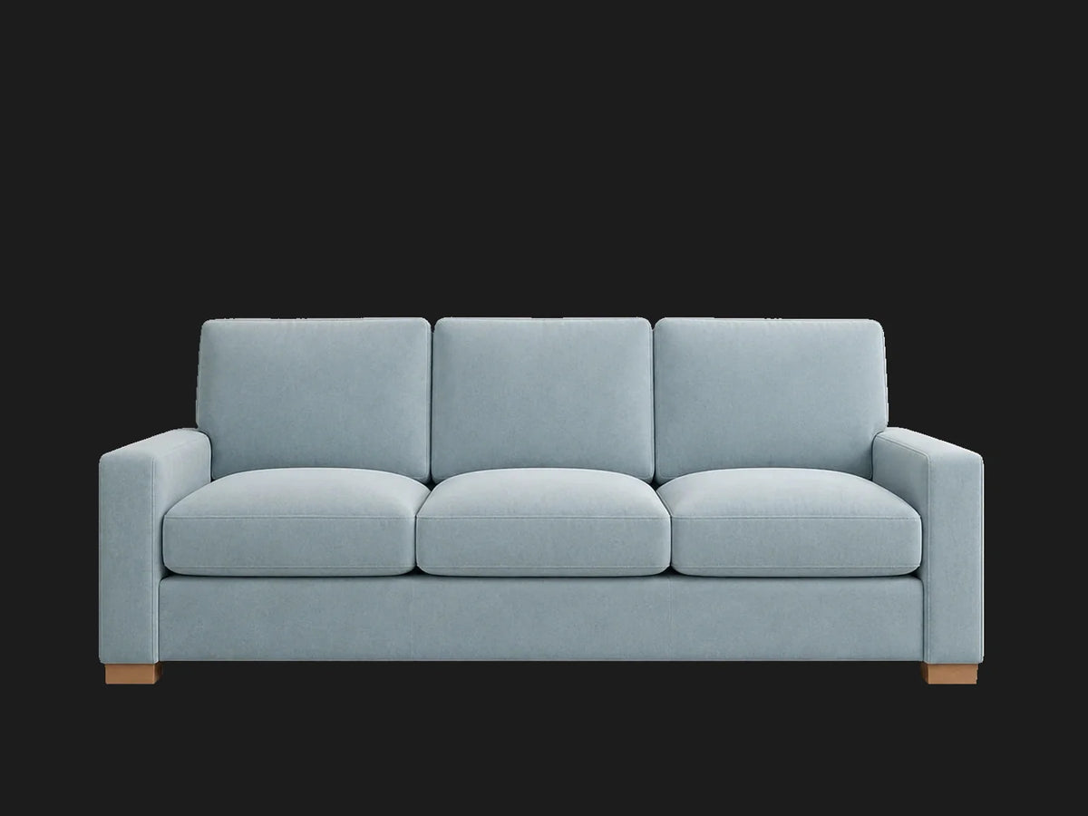 SOFA-MODULAR-SLIPCOVER in Performance Velvet Sky - front #Fabric & Color_Performance Velvet Sky