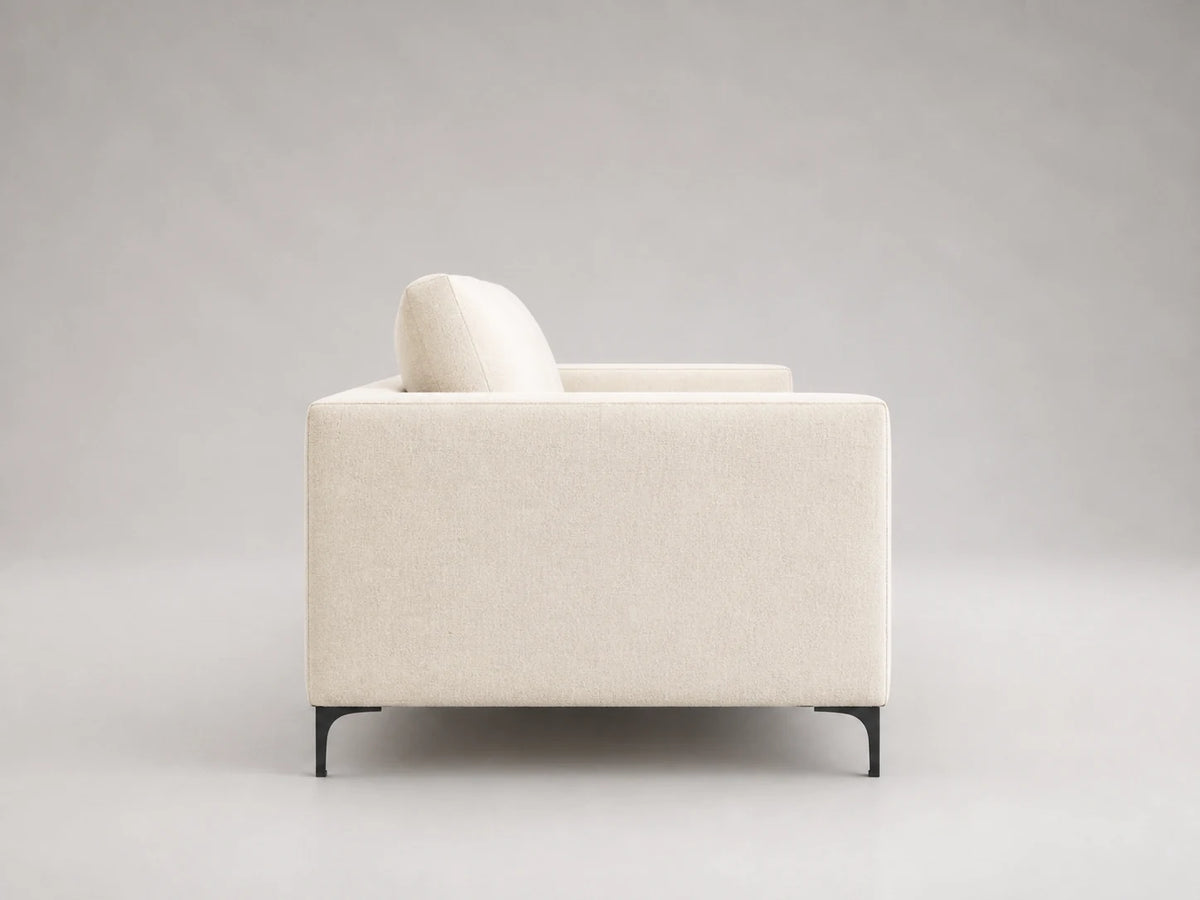 TRS-SF-006 sofa side view in Italian Brushed Wool Vanilla